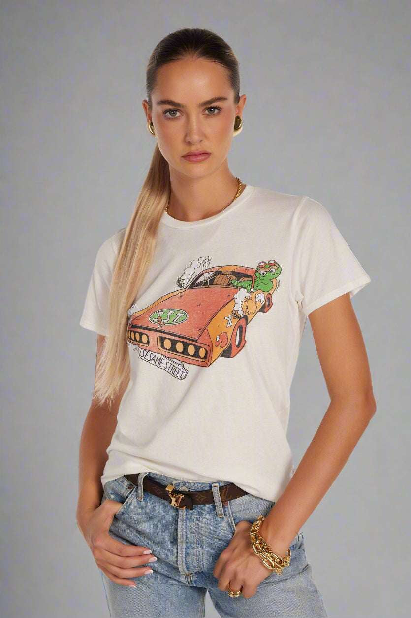Shop Lauren Moshi Lauren Moshi Croft The Grouch Racing T-Shirt T-Shirt for women – premium loungewear and festival fashion at Spoiled Brat