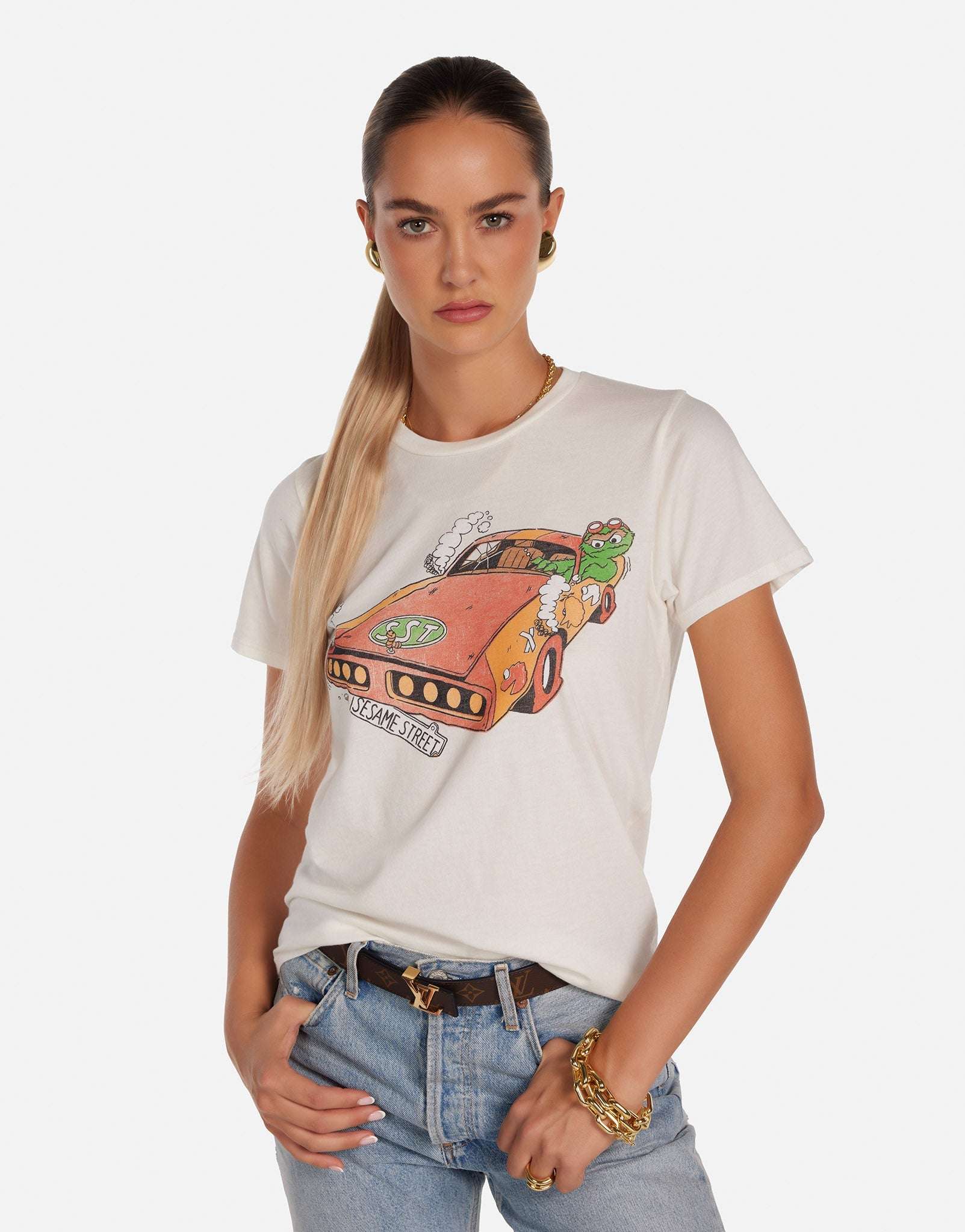 Shop Lauren Moshi Lauren Moshi Croft The Grouch Racing T-Shirt T-Shirt for women – premium loungewear and festival fashion at Spoiled Brat