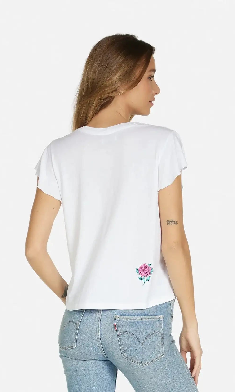 Shop Lauren Moshi Lauren Moshi Estee Crystal Roses T-Shirt T-Shirt for women – premium loungewear and festival fashion at Spoiled Brat