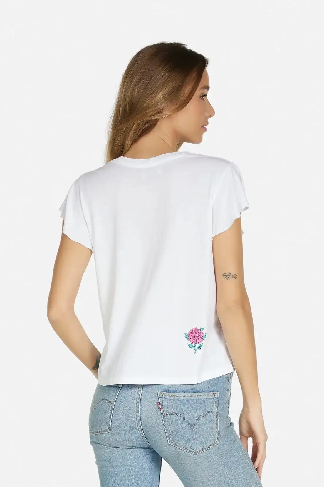 Shop Lauren Moshi Lauren Moshi Estee Crystal Roses T-Shirt T-Shirt for women – premium loungewear and festival fashion at Spoiled Brat