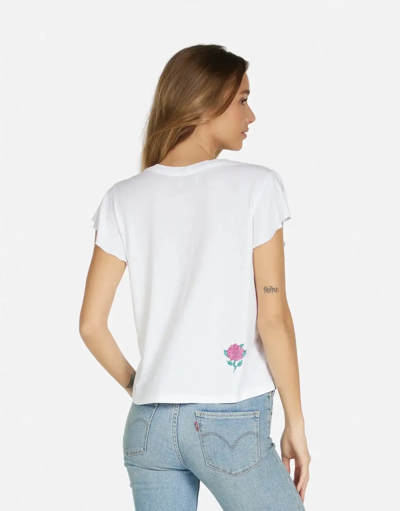 Shop Lauren Moshi Lauren Moshi Estee Crystal Roses T-Shirt T-Shirt for women – premium loungewear and festival fashion at Spoiled Brat