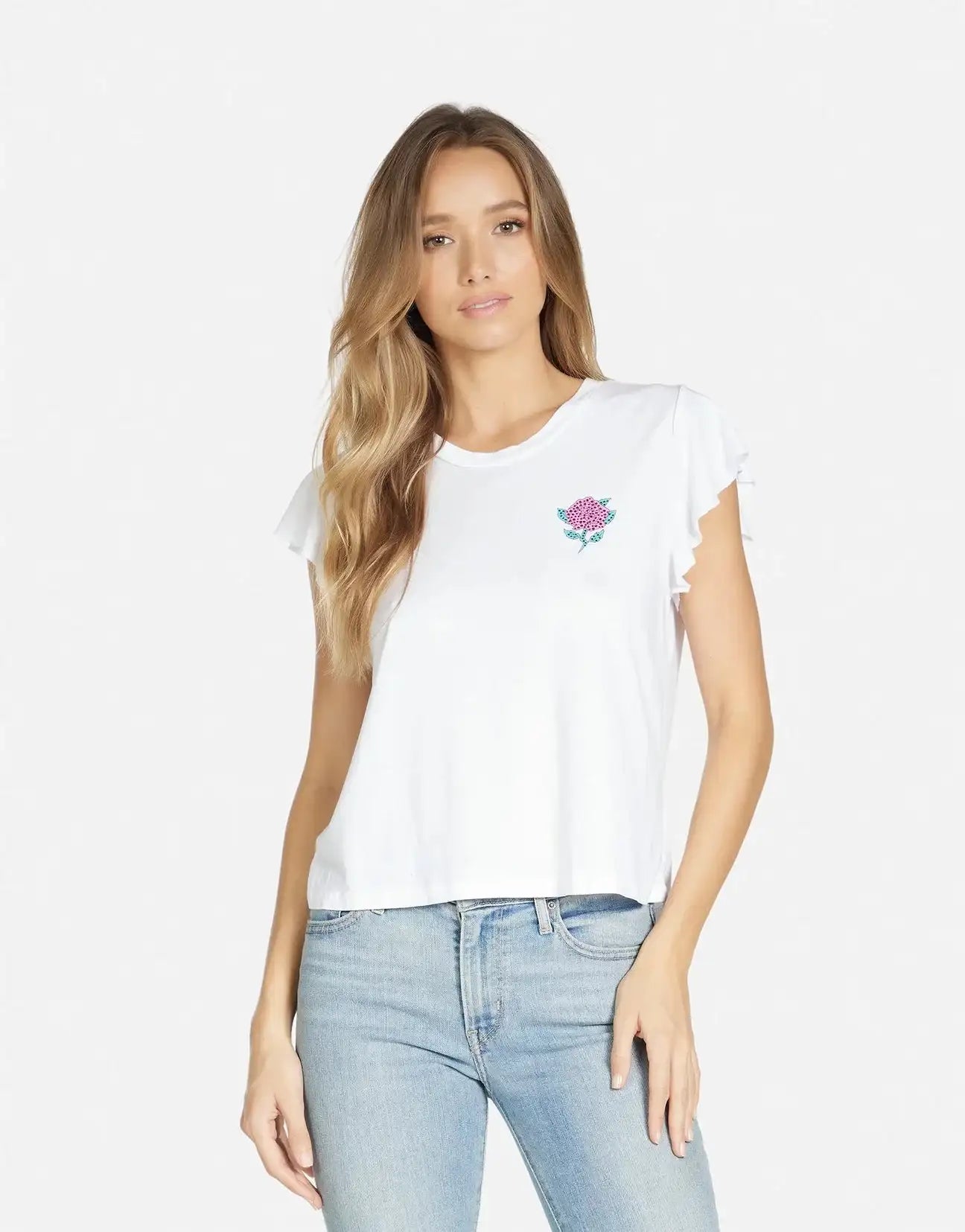 Lauren Moshi Estee Crystal Roses T-Shirt T-Shirt by Lauren Moshi as seen on celebrities
