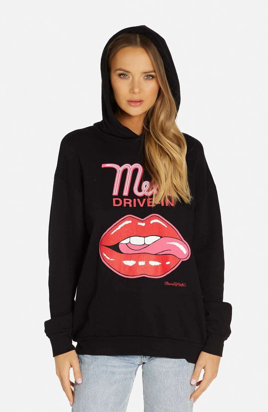 Lauren Moshi Harmony Mels Drive-In Hooded Sweater by Lauren Moshi – Sweatshirt – XS | Spoiled Brat UK