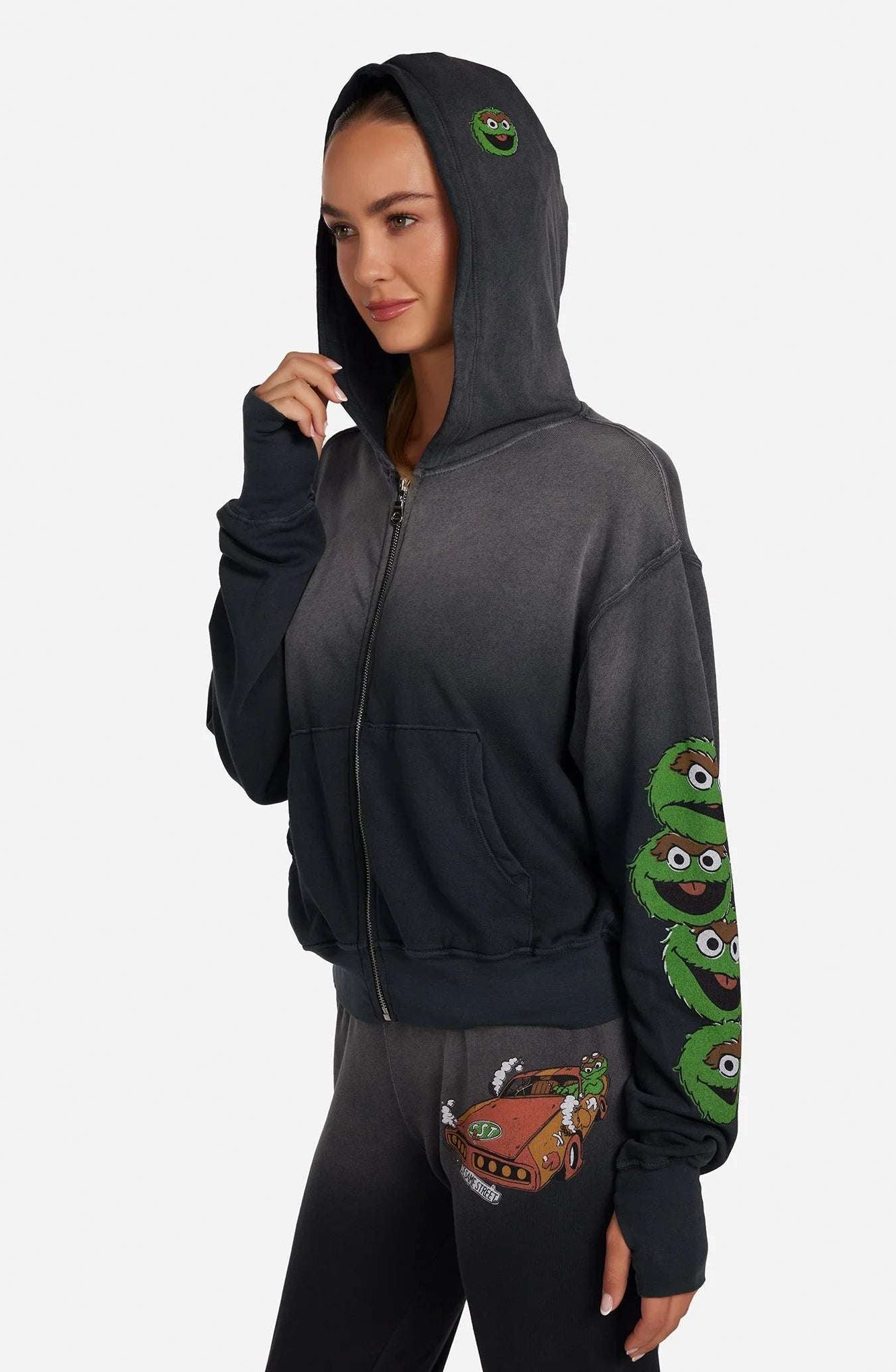 Lauren Moshi Hezly The Grouch Racing Zipper Hoodie by Lauren Moshi – Hoodie – XS | Spoiled Brat UK