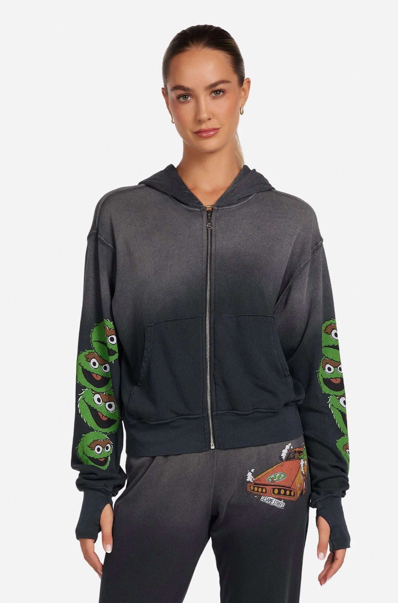 Shop Lauren Moshi Lauren Moshi Hezly The Grouch Racing Zipper Hoodie Hoodie for women – premium loungewear and festival fashion at Spoiled Brat