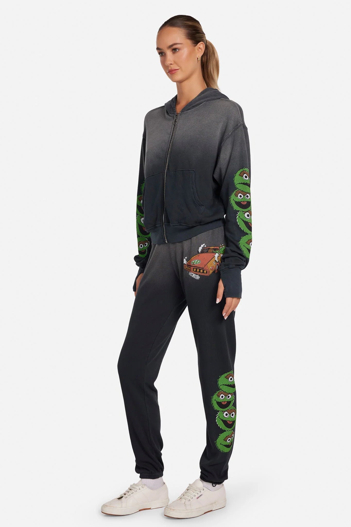 Shop Lauren Moshi Lauren Moshi Hezly The Grouch Racing Zipper Hoodie Hoodie for women – premium loungewear and festival fashion at Spoiled Brat