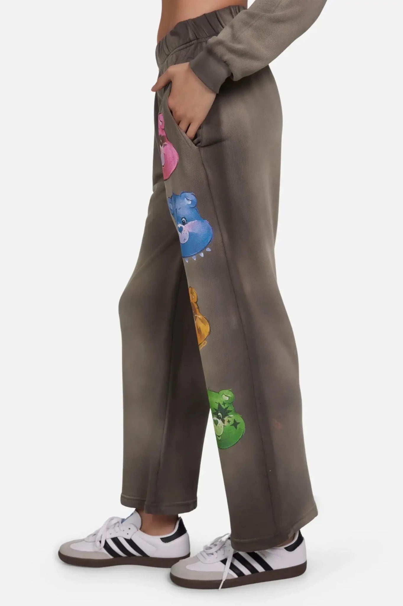 Shop Lauren Moshi Lauren Moshi Juvia Rock Care Bear Sweatpants Joggers for women – premium loungewear and festival fashion at Spoiled Brat