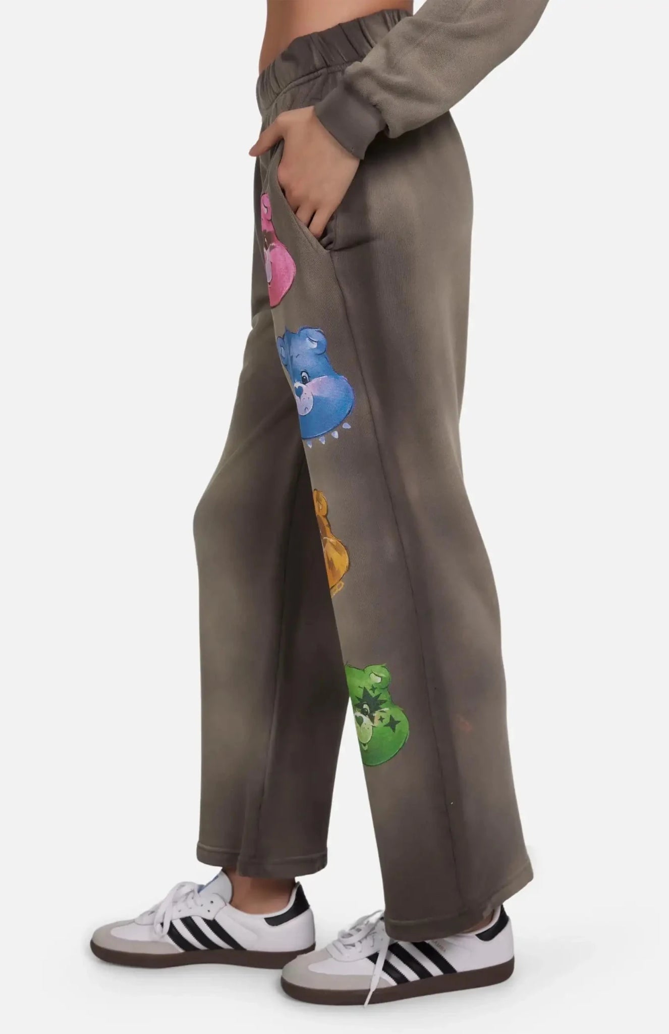 Shop Lauren Moshi Lauren Moshi Juvia Rock Care Bear Sweatpants Joggers for women – premium loungewear and festival fashion at Spoiled Brat