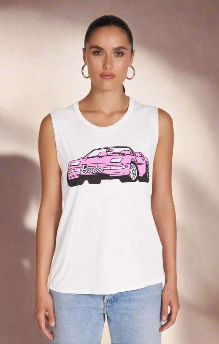 Shop Lauren Moshi Lauren Moshi Kel X Barbie Convertible Tank Top T-Shirt for women – premium loungewear and festival fashion at Spoiled Brat