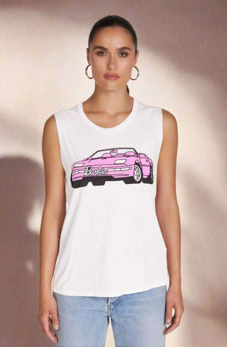 Shop Lauren Moshi Lauren Moshi Kel X Barbie Convertible Tank Top T-Shirt for women – premium loungewear and festival fashion at Spoiled Brat