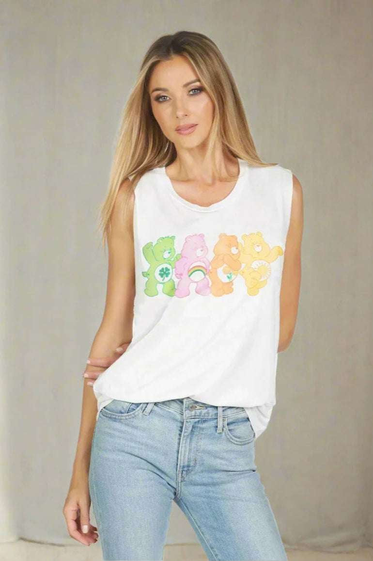 Shop Lauren Moshi Lauren Moshi Kel X Care Bears Tank Top T-Shirt for women – premium loungewear and festival fashion at Spoiled Brat