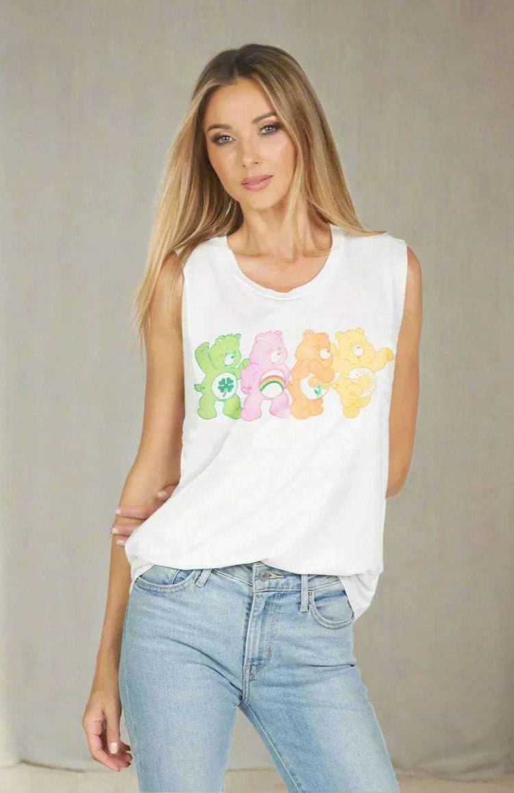 Shop Lauren Moshi Lauren Moshi Kel X Care Bears Tank Top T-Shirt for women – premium loungewear and festival fashion at Spoiled Brat