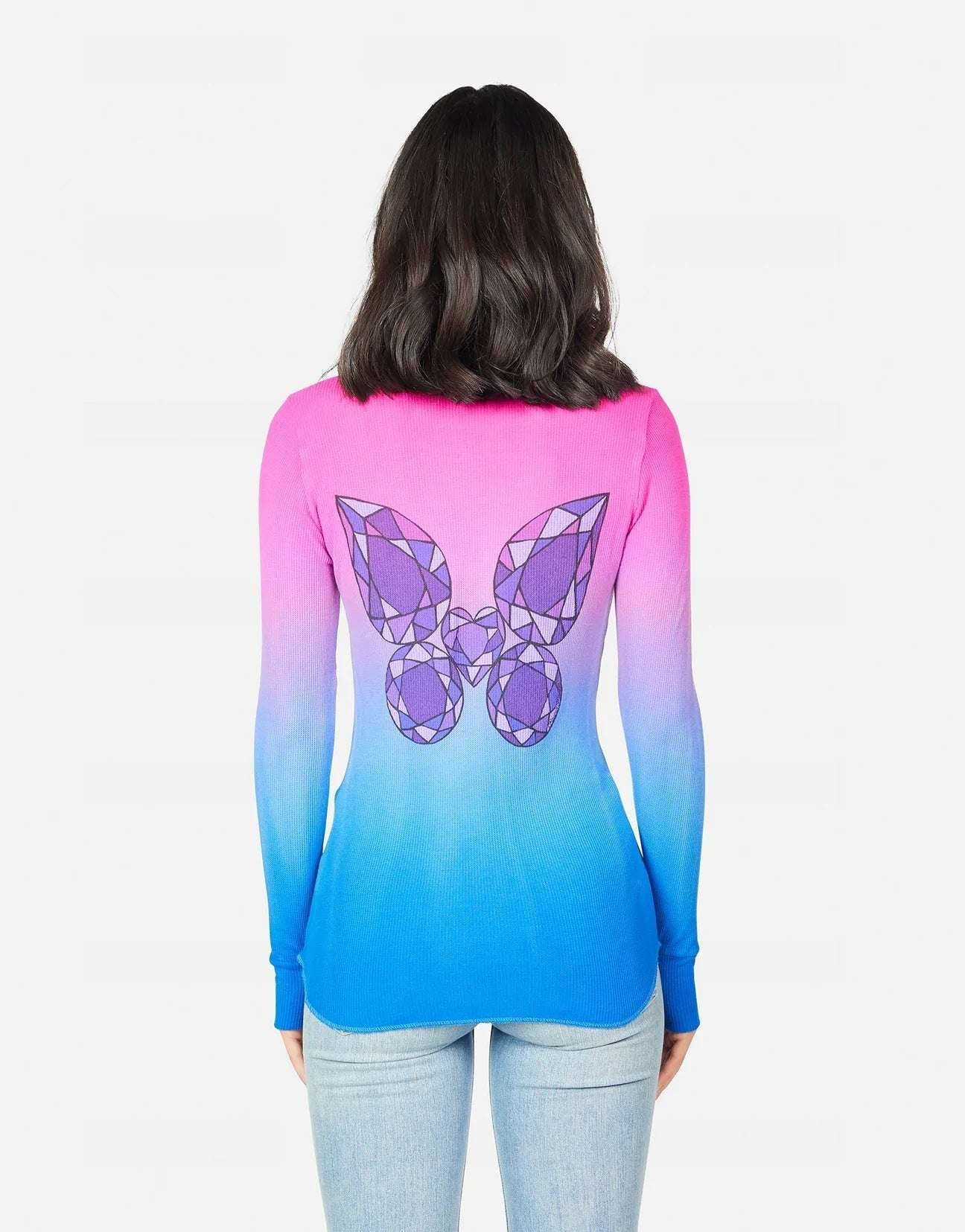 Lauren Moshi McKinley Diamond Butterfly Thermal Top - Spoiled Brat