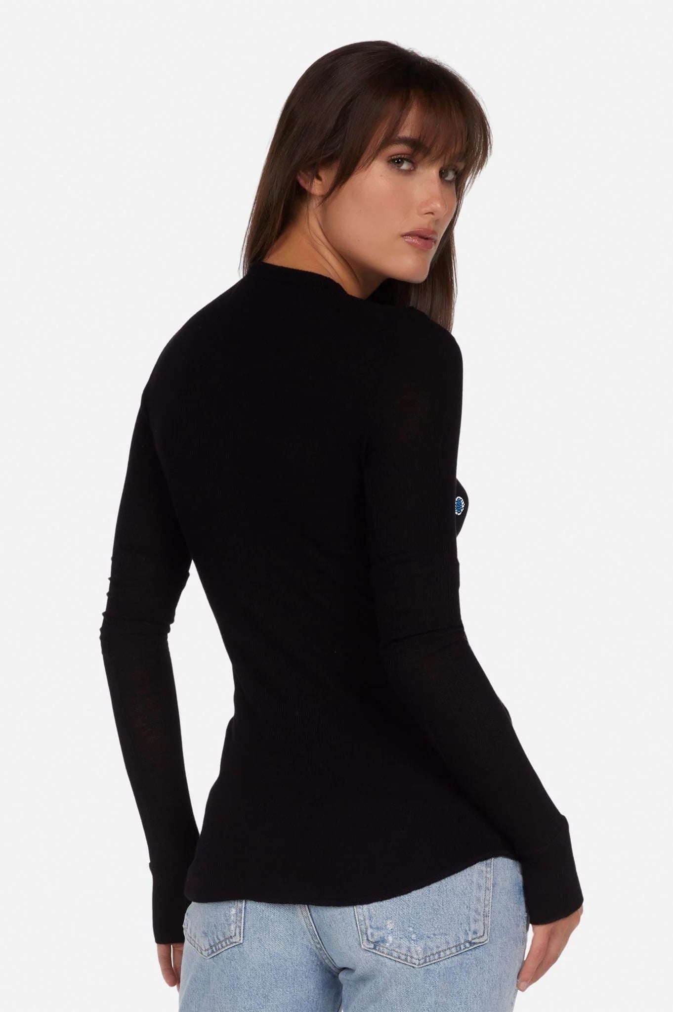 Shop Lauren Moshi Lauren Moshi McKinley Neon Stud Elements Thermal Top Long Sleeved Top for women – premium loungewear and festival fashion at Spoiled Brat