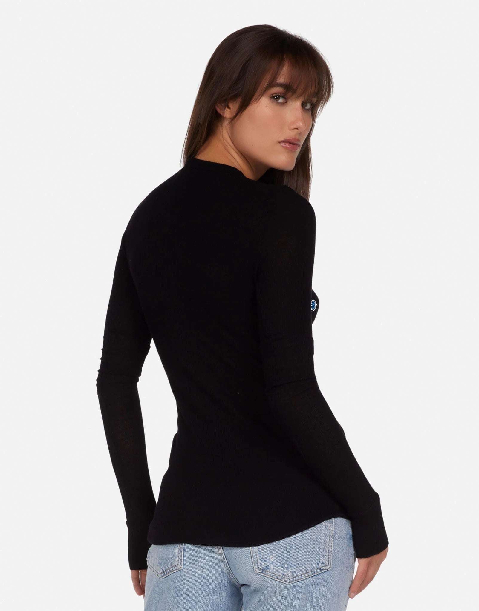 Shop Lauren Moshi Lauren Moshi McKinley Neon Stud Elements Thermal Top Long Sleeved Top for women – premium loungewear and festival fashion at Spoiled Brat