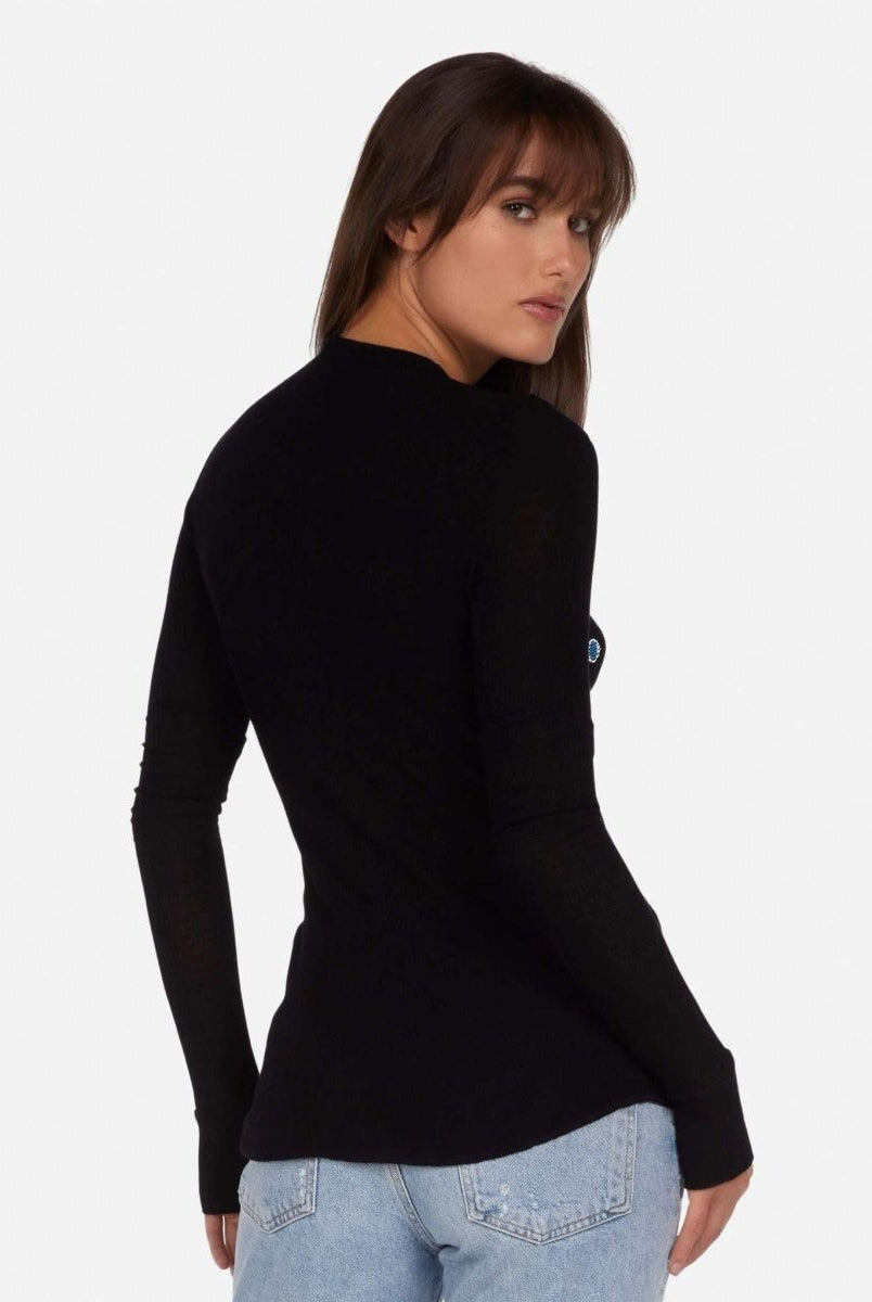 Shop Lauren Moshi Lauren Moshi McKinley Neon Stud Elements Thermal Top Long Sleeved Top for women – premium loungewear and festival fashion at Spoiled Brat