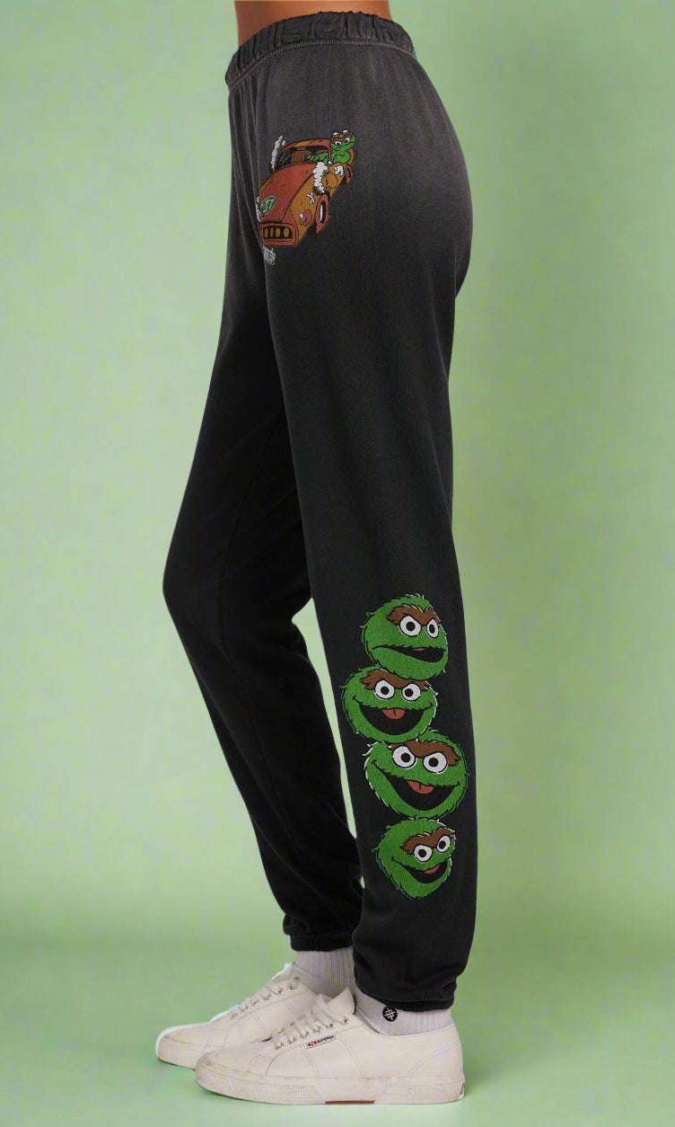 Shop Lauren Moshi Lauren Moshi Tanzy Oscar The Grouch Racing Joggers Jogging Pants for women – premium loungewear and festival fashion at Spoiled Brat