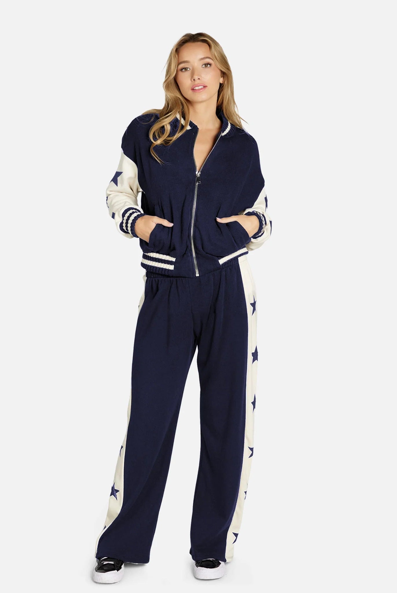 Shop Lauren Moshi Lauren Moshi Tawny Stars Wide Leg Pants Sweatpants for women – premium loungewear and festival fashion at Spoiled Brat