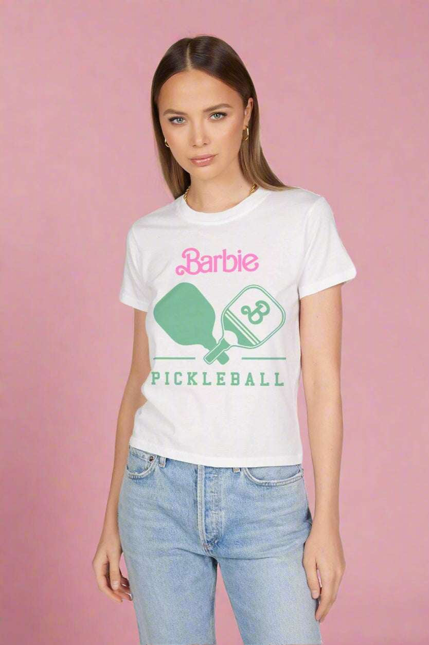 Shop Lauren Moshi Lauren Moshi Ursula Barbie Pickleball Tee T-Shirt for women – premium loungewear and festival fashion at Spoiled Brat