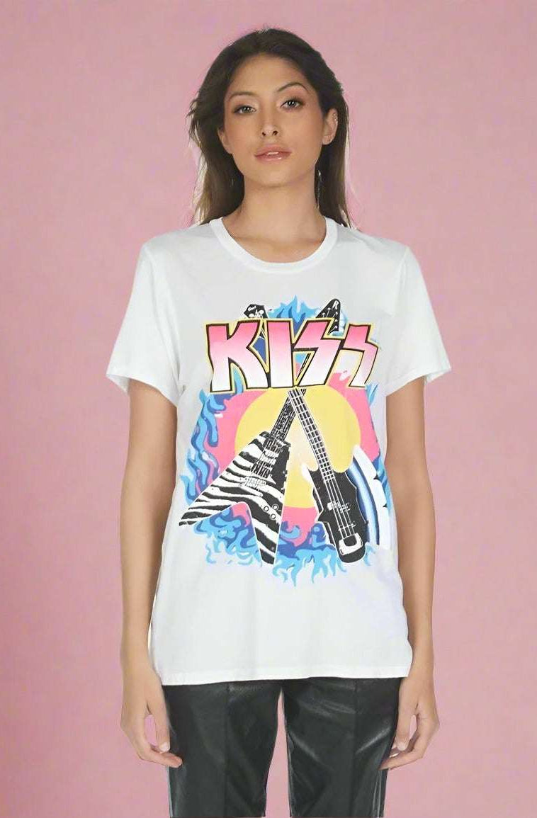 Lauren Moshi Wolf KISS Animalize T-Shirt T-Shirt by Lauren Moshi as seen on celebrities