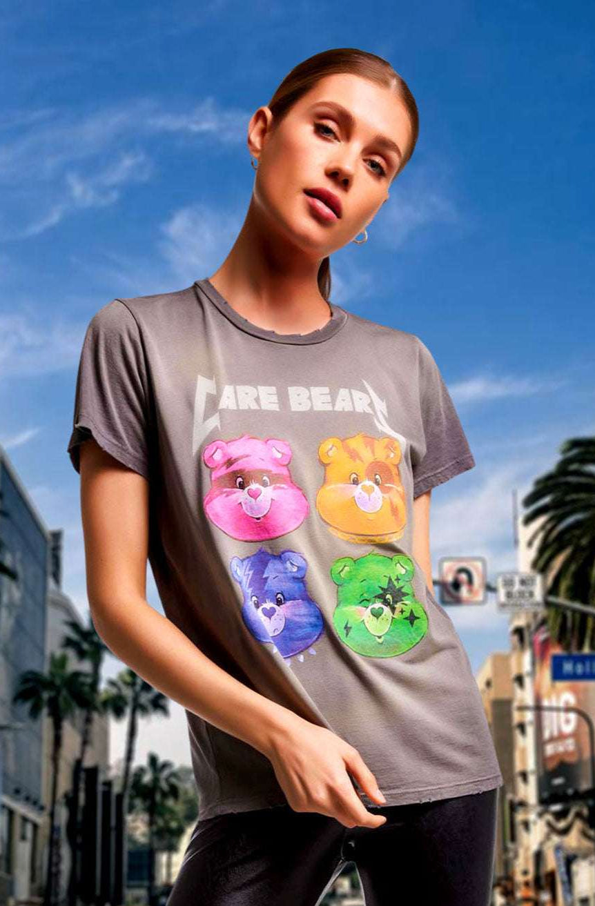 Shop Lauren Moshi Lauren Moshi Wolf Rock Care Bears Tee T-Shirt for women – premium loungewear and festival fashion at Spoiled Brat