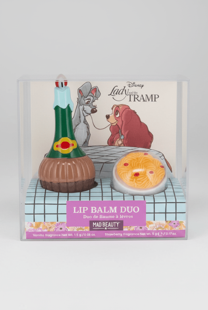 Shop Mad Beauty Disney Lady & The Tramp Lip Balm Duo Lip Balm for women – premium loungewear and festival fashion at Spoiled Brat