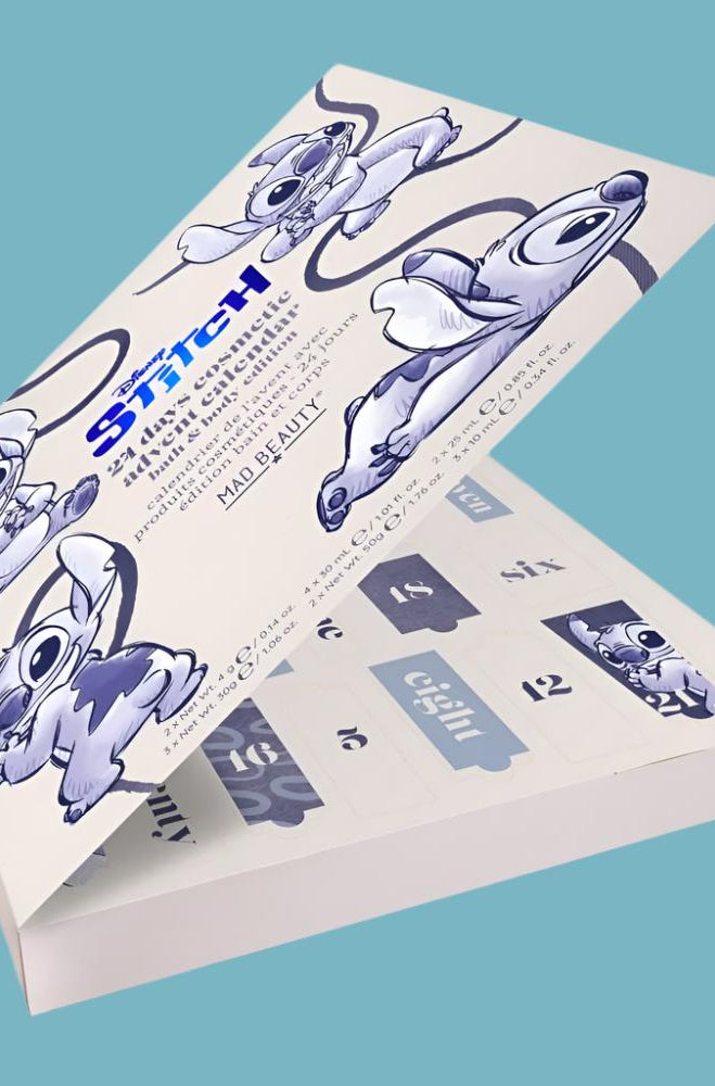 Shop Mad Beauty Disney Stitch Denim 24 Day Advent Advent Calendar for women – premium loungewear and festival fashion at Spoiled Brat