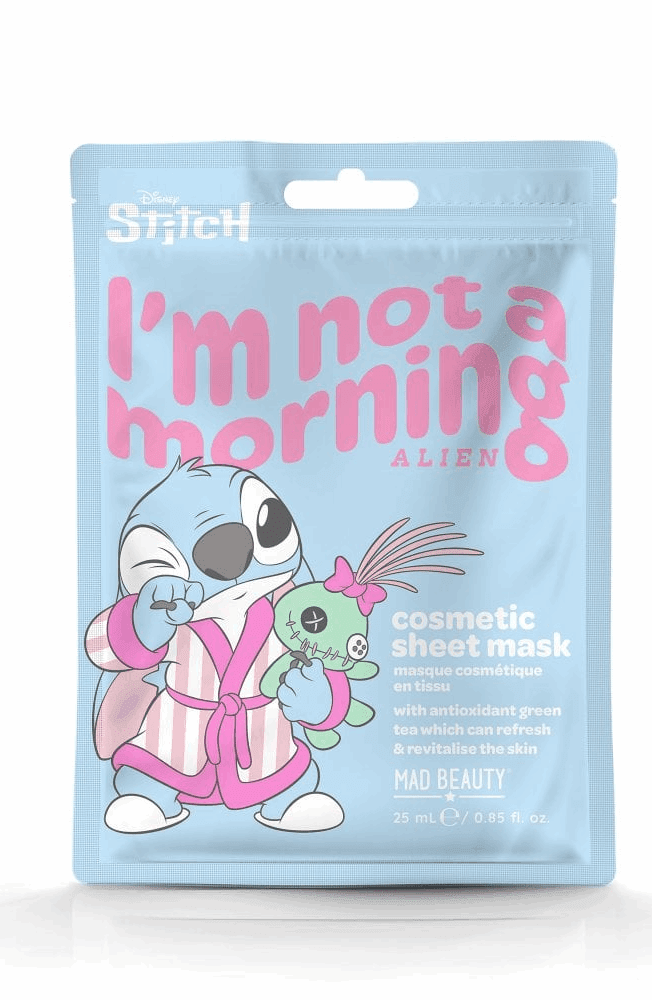Shop Mad Beauty Disney Stitch Pamper Cosmetic Sheet Mask Face Mask for women – premium loungewear and festival fashion at Spoiled Brat