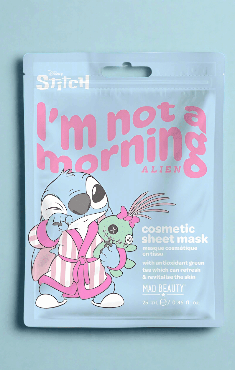 Shop Mad Beauty Disney Stitch Pamper Cosmetic Sheet Mask Face Mask for women – premium loungewear and festival fashion at Spoiled Brat