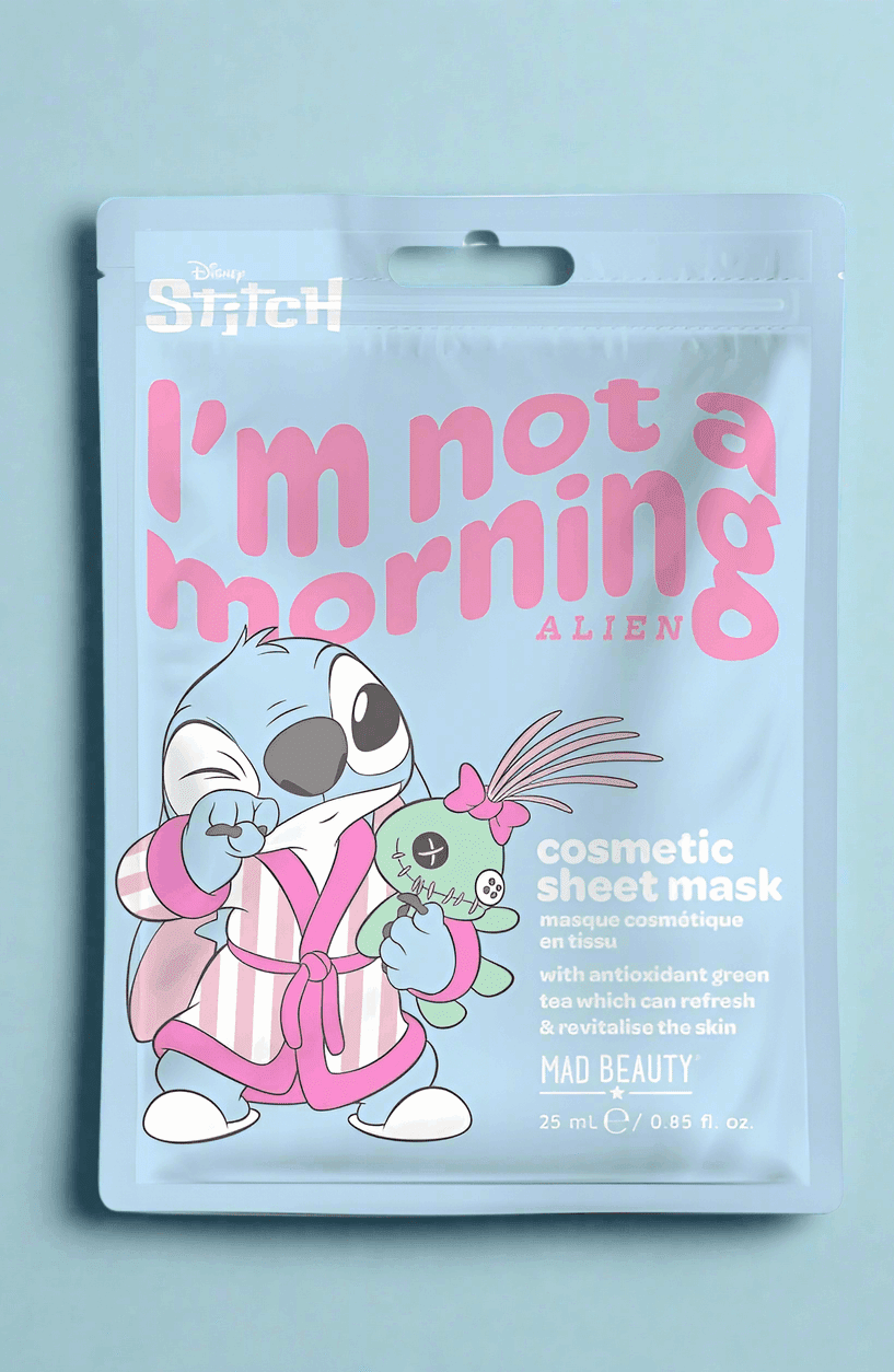 Shop Mad Beauty Disney Stitch Pamper Cosmetic Sheet Mask Face Mask for women – premium loungewear and festival fashion at Spoiled Brat