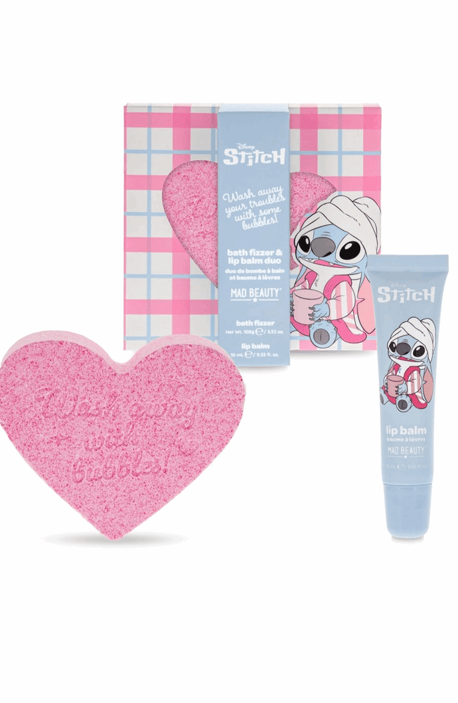 Shop Mad Beauty Disney Stitch Pamper Fizzer & Lip Balm Lip Balm for women – premium loungewear and festival fashion at Spoiled Brat
