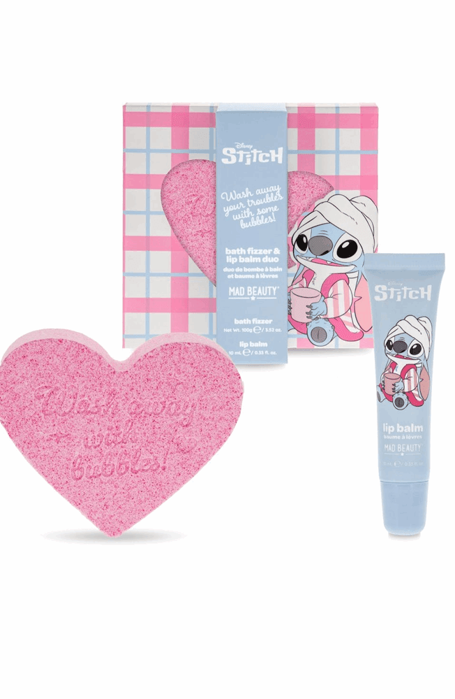 Shop Mad Beauty Disney Stitch Pamper Fizzer & Lip Balm Lip Balm for women – premium loungewear and festival fashion at Spoiled Brat