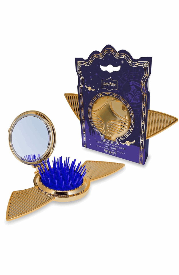 Shop Mad Beauty Harry Potter Snitch Pop out Brush Hair Brush for women – premium loungewear and festival fashion at Spoiled Brat