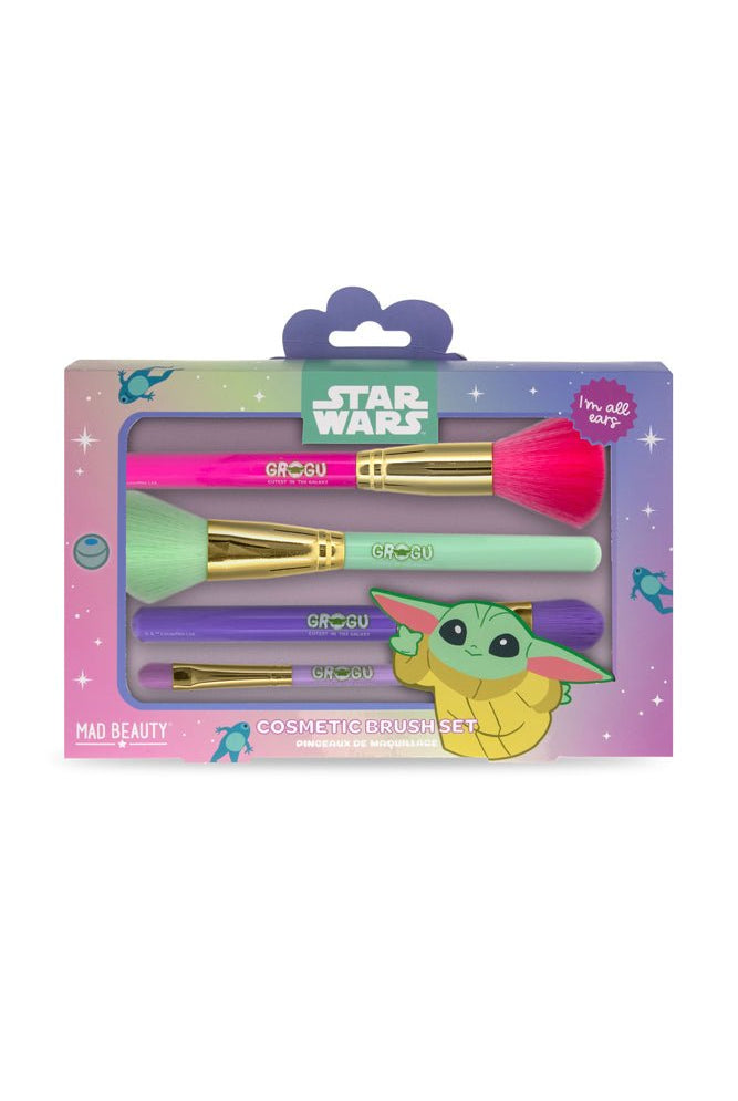 Shop Mad Beauty Star Wars Grogu Cosmetic Brush Set Makeup Brushes for women – premium loungewear and festival fashion at Spoiled Brat