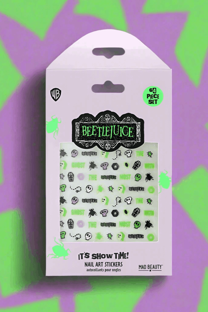 Shop Mad Beauty Warner Brothers Beetlejuice Nail Art Stickers Nail Polish for women – premium loungewear and festival fashion at Spoiled Brat