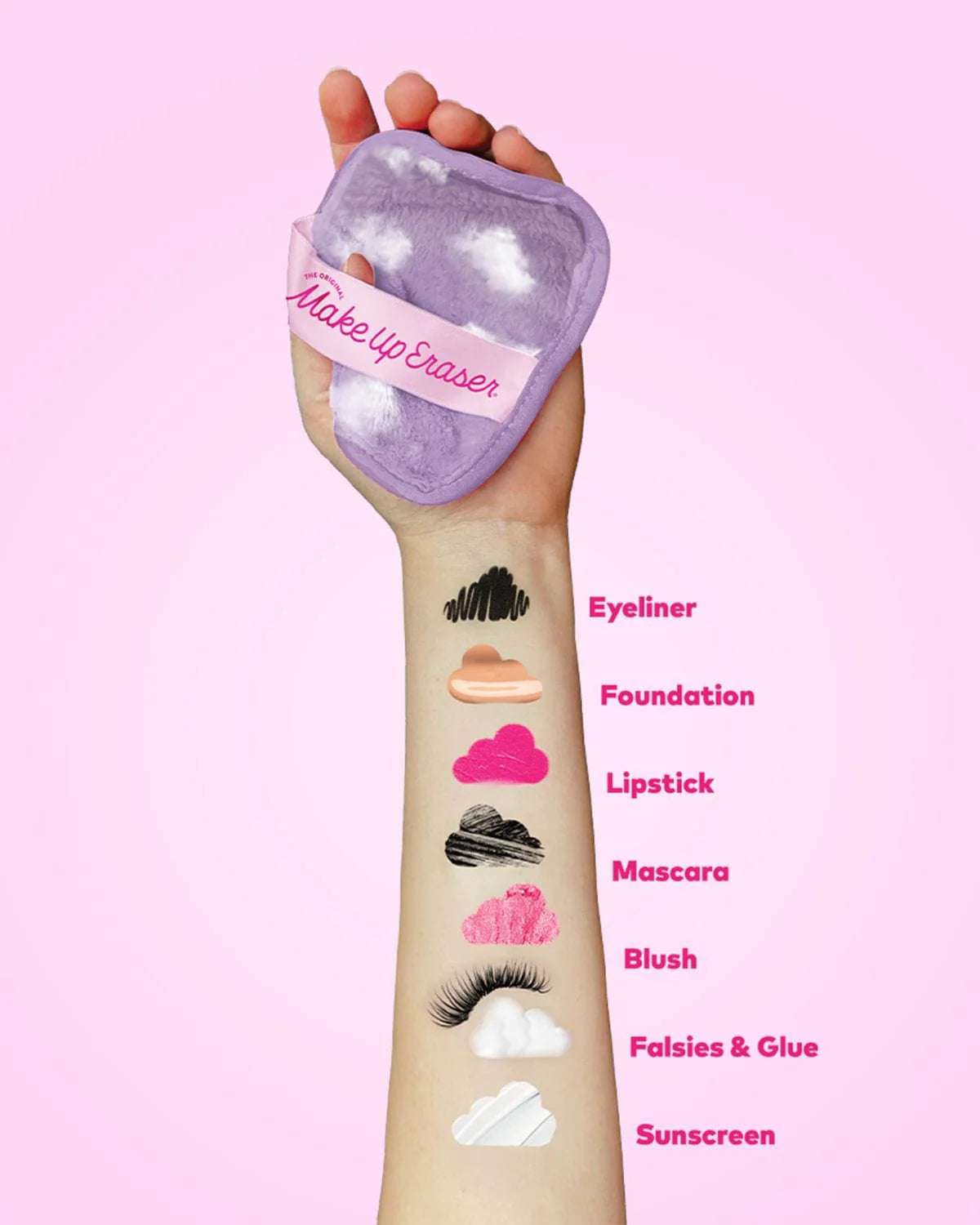 Shop Makeup Eraser Cloud 9 7 - Day MakeUp Eraser Set & Cosmetic Bag Beauty Product for women – premium loungewear and festival fashion at Spoiled Brat