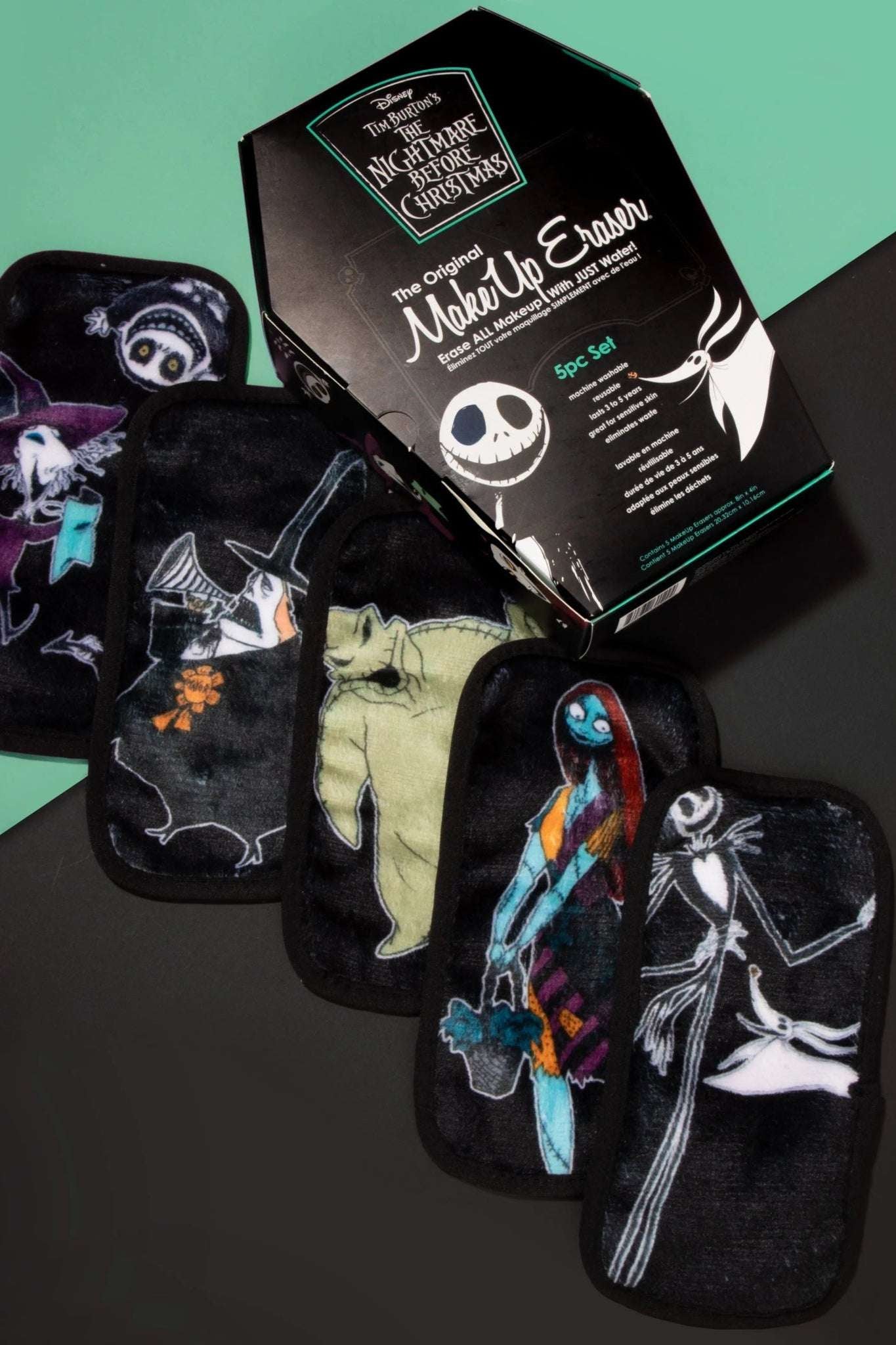 Makeup Eraser Disney Nightmare Before Christmas 5pc Mini Set Beauty Product by Makeup Eraser as seen on celebrities