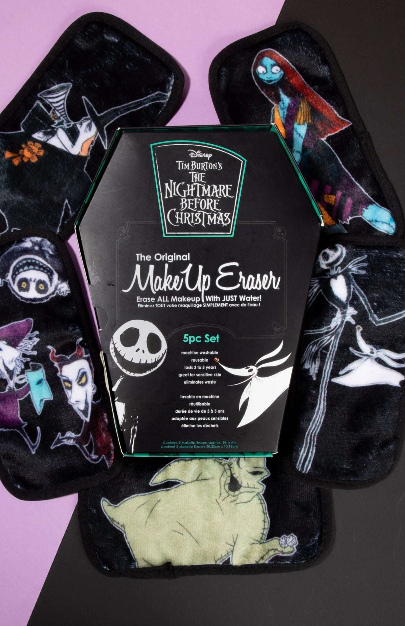 Makeup Eraser Disney Nightmare Before Christmas 5pc Mini Set Beauty Product by Makeup Eraser as seen on celebrities