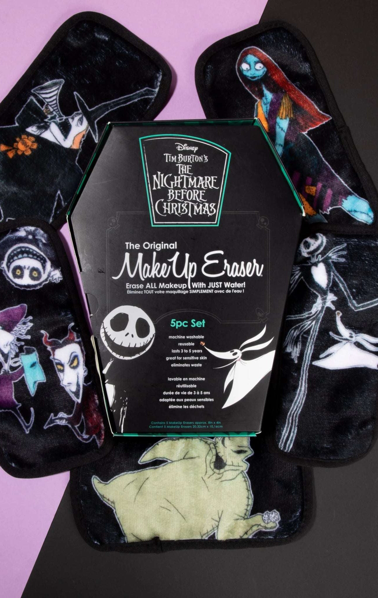 Makeup Eraser Disney Nightmare Before Christmas 5pc Mini Set Beauty Product by Makeup Eraser as seen on celebrities
