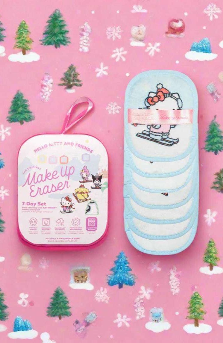 Shop Makeup Eraser Makeup Eraser Hello Kitty & Friends Aspen Vacation 7 - Day Set © Sanrio Beauty Product for women – premium loungewear and festival fashion at Spoiled Brat