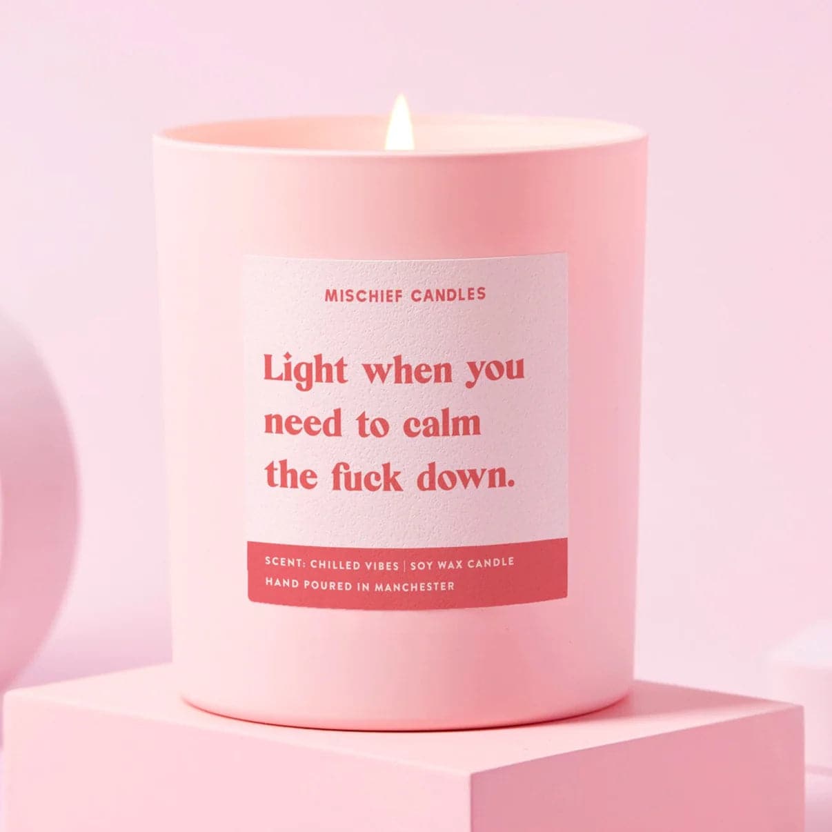 Shop Mischief Candles Funny Calm the Fuck Down Friendship Gift Funny Candle Candles for women – premium loungewear and festival fashion at Spoiled Brat