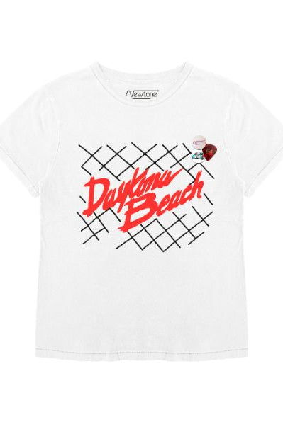 Shop Newtone Newtone Daytona Beach Starlight Racing Tee T-Shirt for women – premium loungewear and festival fashion at Spoiled Brat