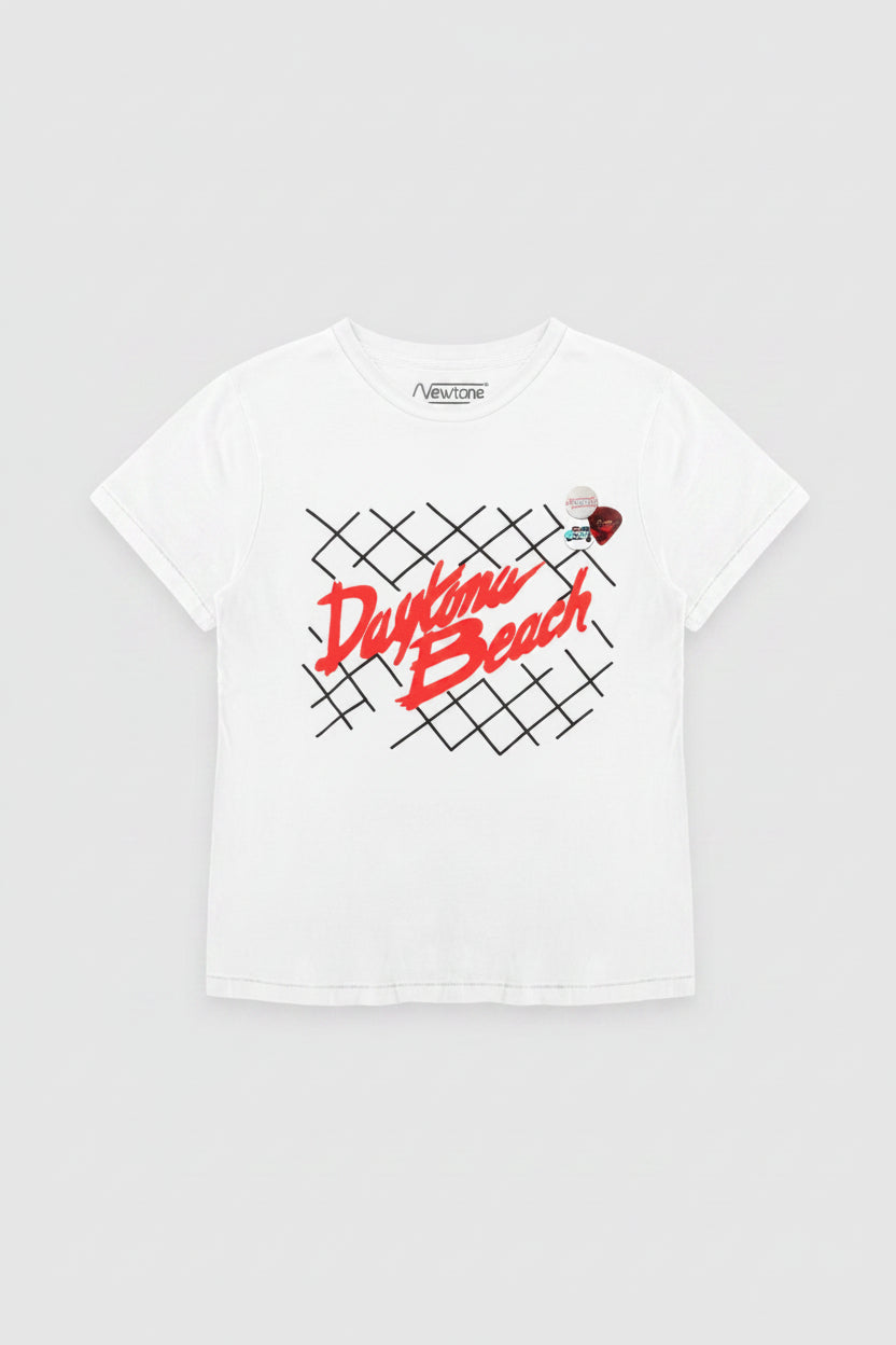 Shop Newtone Newtone Daytona Beach Starlight Racing Tee T-Shirt for women – premium loungewear and festival fashion at Spoiled Brat