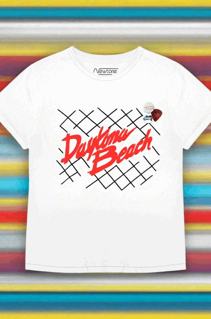 Shop Newtone Newtone Daytona Beach Starlight Racing Tee T-Shirt for women – premium loungewear and festival fashion at Spoiled Brat