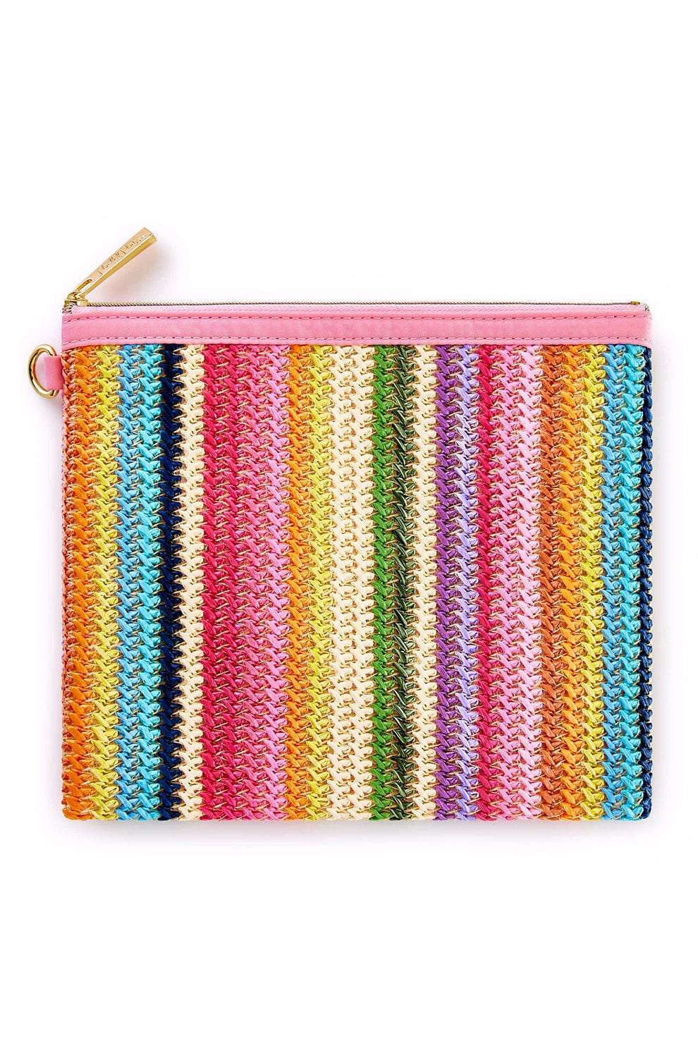 Shop Packed Party Packed Party Bring On The Fun Luxe Woven Rainbow Everything Pouch Bag Clutch Bag for women – premium loungewear and festival fashion at Spoiled Brat