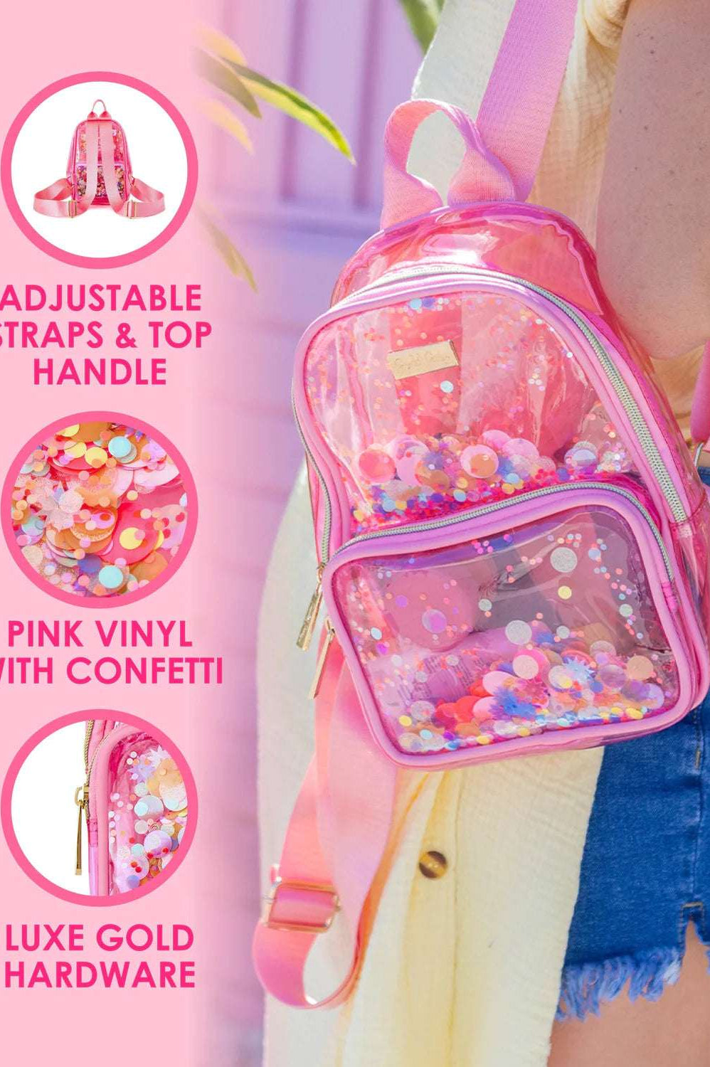 Shop Packed Party Packed Party Bring On The Fun Mini Confetti Backpack Backpack for women – premium loungewear and festival fashion at Spoiled Brat