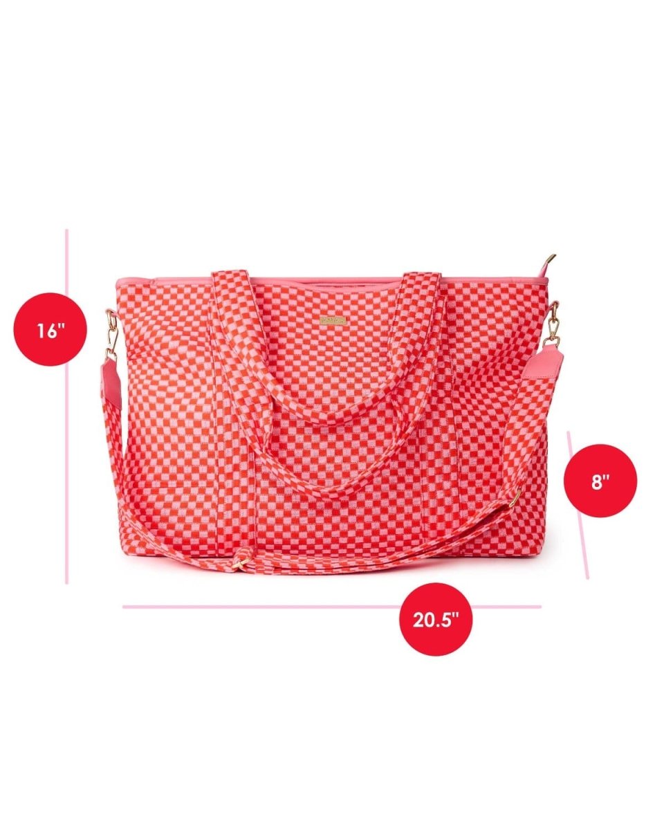 Shop Packed Party Packed Party Check This Weekender Duffle Bag Tote Bag for women – premium loungewear and festival fashion at Spoiled Brat