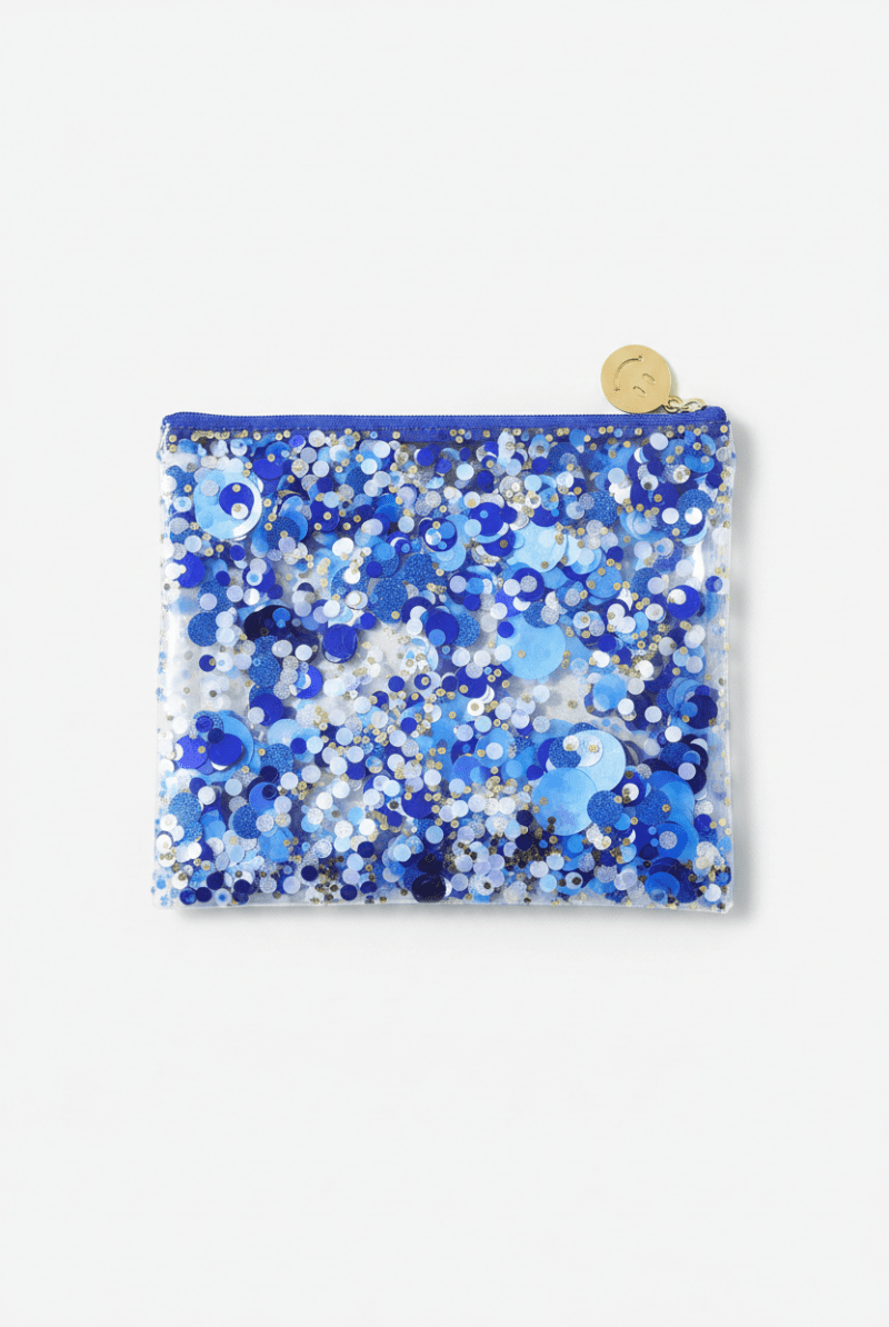 Shop Packed Party Packed Party Spirit Squad True Blue Confetti Everything Pouch Clutch Bag for women – premium loungewear and festival fashion at Spoiled Brat