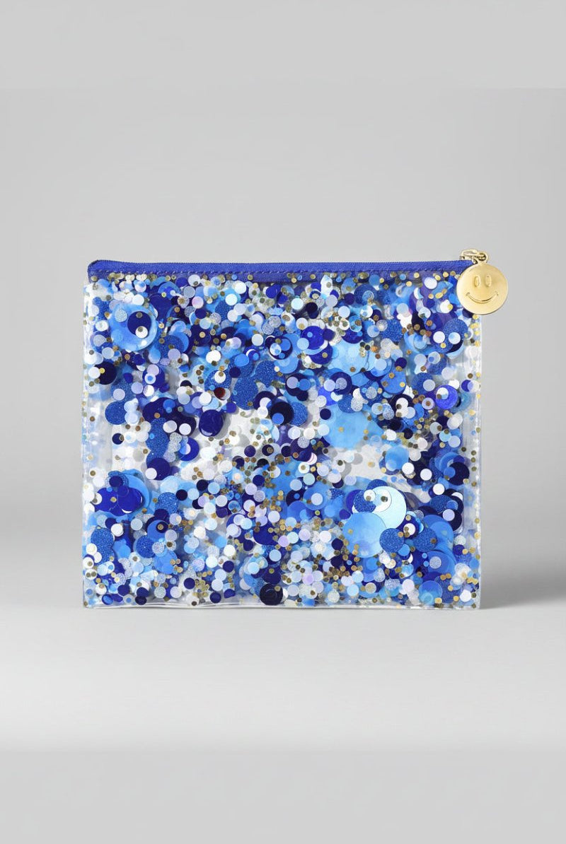 Shop Packed Party Packed Party Spirit Squad True Blue Confetti Everything Pouch Clutch Bag for women – premium loungewear and festival fashion at Spoiled Brat