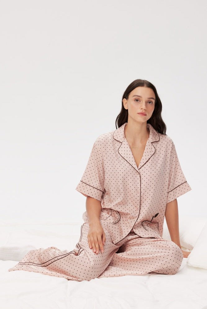 Shop Pixie and Peach Pixie & Peach Chrissie Trouser Pyjamas for women – premium loungewear and festival fashion at Spoiled Brat